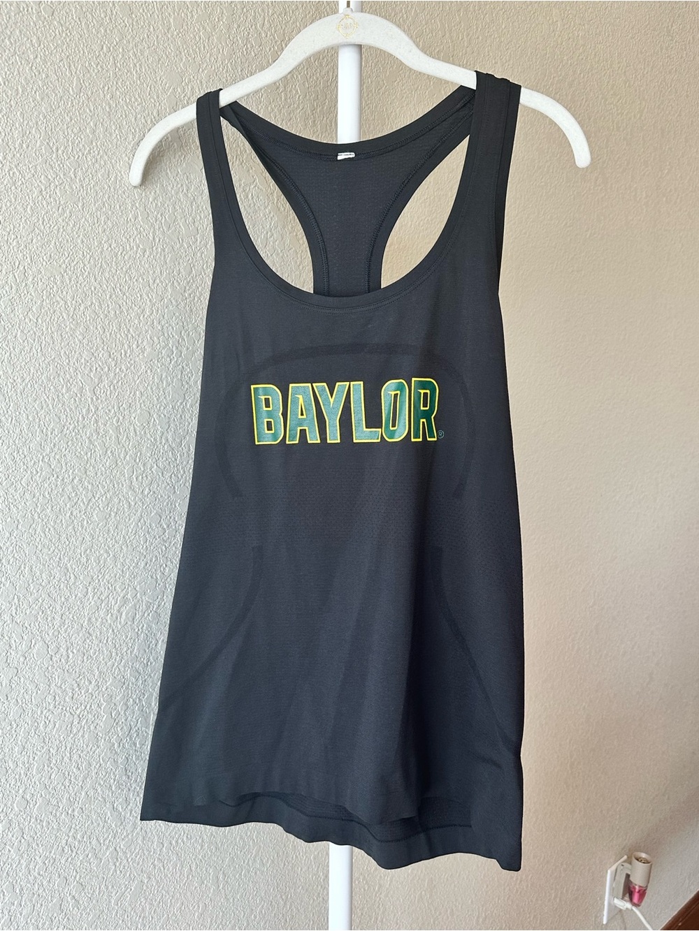Lululemon black Baylor University racerback tank top size 12